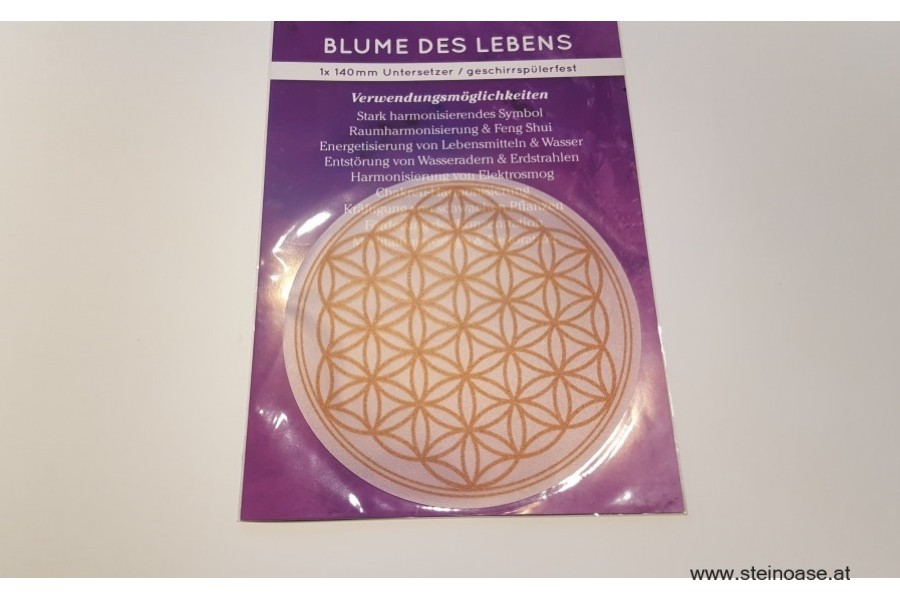 Untersetzer 'Lebensblume' Gold 140mm